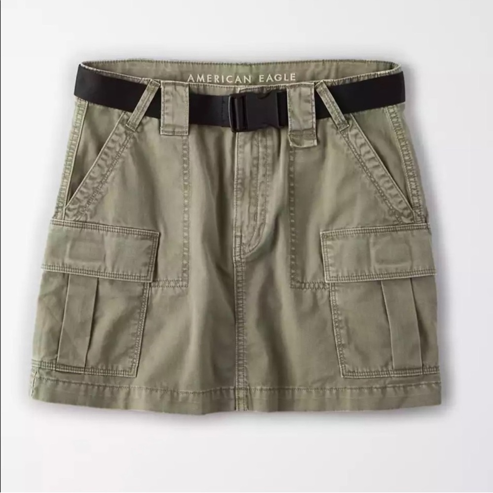 NWT American Eagle Hi-Rise A-Line Utility Skirt - Size 2 - Picture 9 of 10